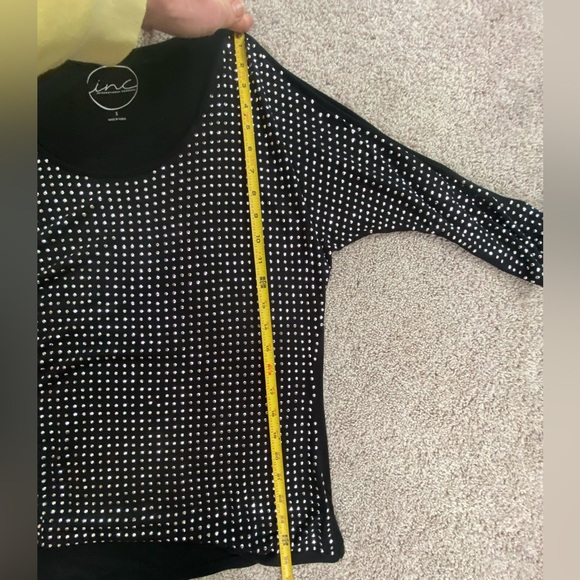 Cold Shoulder Rhinestone Top INC small - Picture 9 of 11